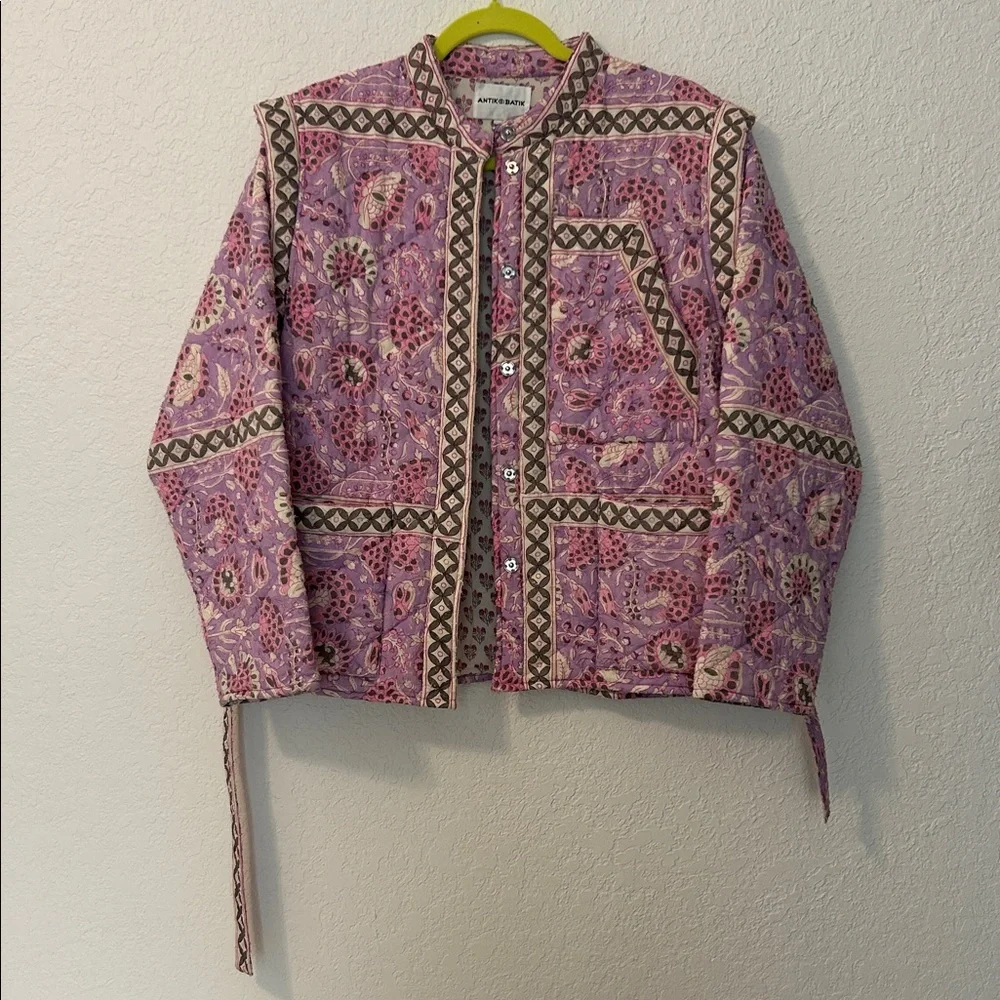 Antik Batik Quilted Utility Jacket Medium - Picture 3 of 9